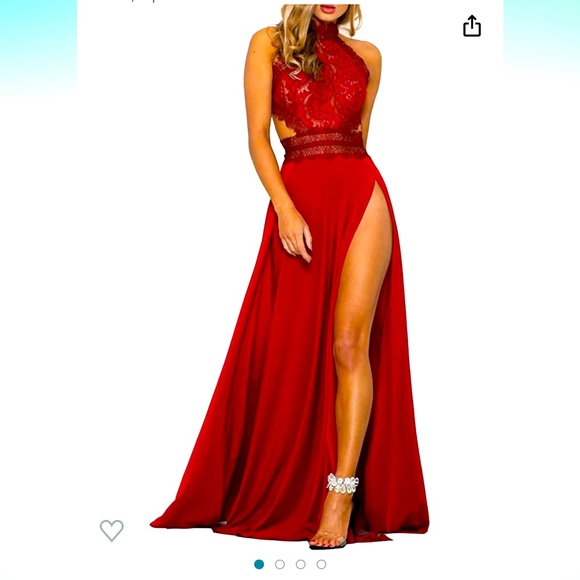 Dresses & Skirts - Sleeveless Maxi Dress High Slit Embroidery Long Evening Dress Clubwear